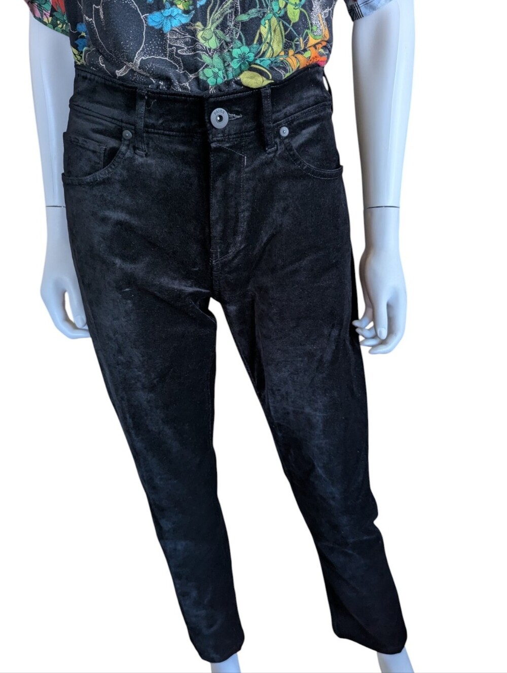 PAIGE black velvet skinny jeans, which typically combine the premium structure - Picture 2 of 11